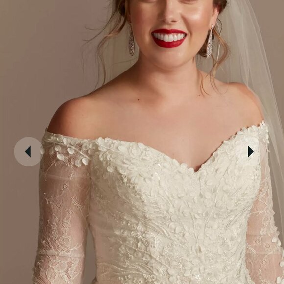 Oleg Cassini Plus Size Wedding Gown - Picture 4 of 4